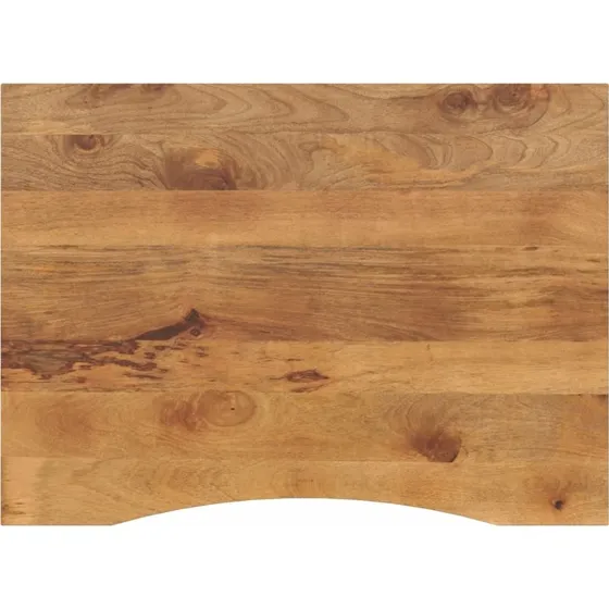 vidaXL bordplade med kurvet form 100x80x2,5 cm ru massivt mangotræ