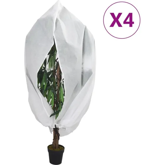 vidaXL Plantebeskyttelse med Lynlås 70 g/m² 2,36x2 m, 4 stk