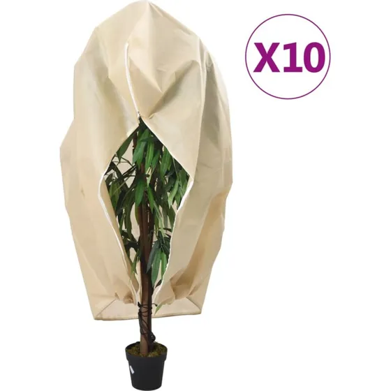 vidaXL Plantebeskyttelse med lynlås 10 stk. 70 g/m² 3,93x3,5 m