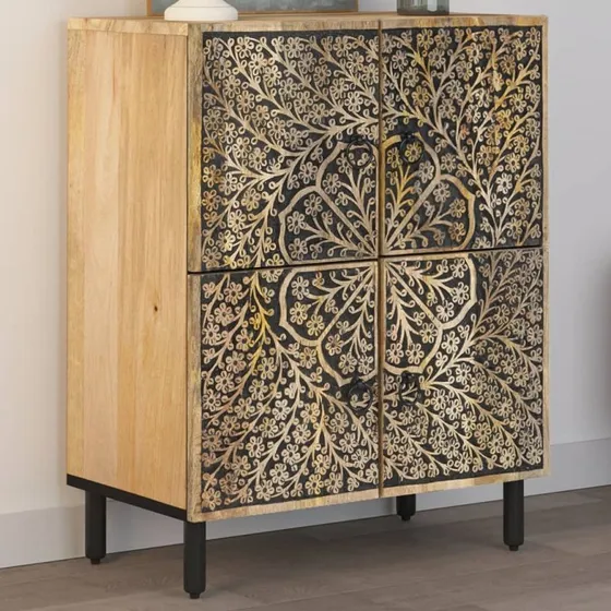 vidaXL Skab 60x33x75 cm i massivt mangotræ