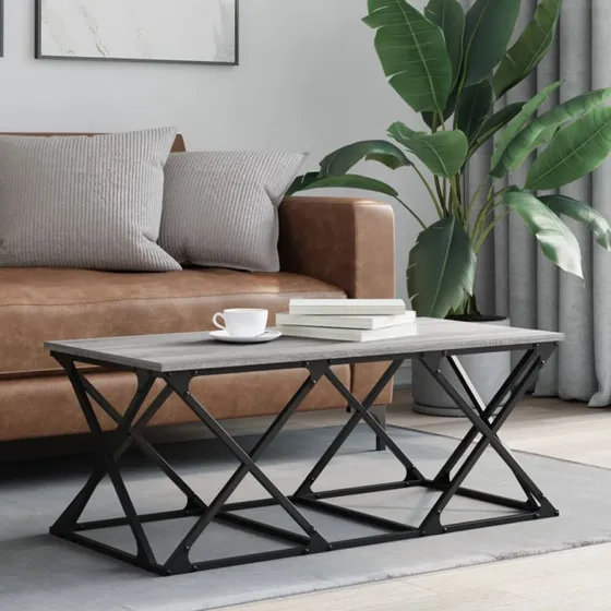 vidaXL sofabord 100x49x40 cm grå sonoma-eg konstrueret træ