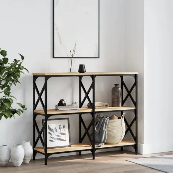 vidaXL Konsolbord 100x28x80,5 cm Sonoma-Ege