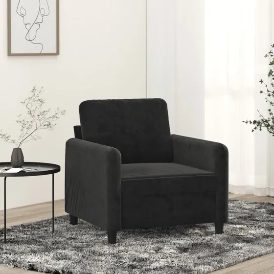 Velour Lænestol 120 cm Lyserød