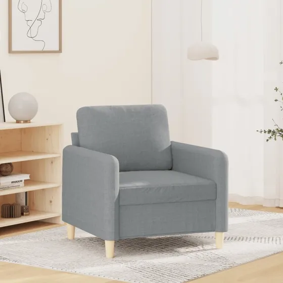 Lænestol Stof - 120 cm, Lysegul