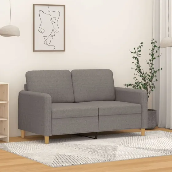 vidaXL 2-personers sofa 120 cm gråbrun stof