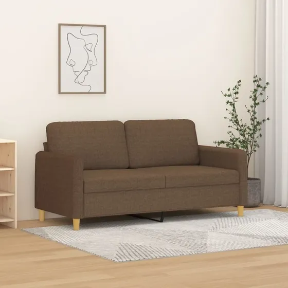 vidaXL 2-personers sofa 140 cm brun stof