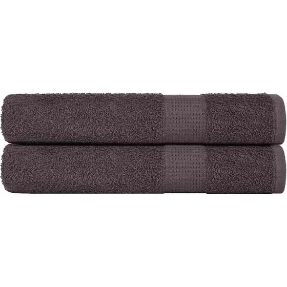 vidaXL Saunahåndklæder 2 stk. 80x200 cm 360 gsm antracitgrå
