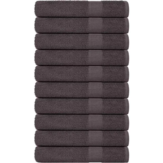 vidaXL Saunahåndklæder 10 stk. 80x200 cm antracit 360 g/m²