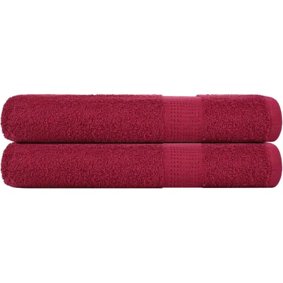 vidaXL Saunahåndklæder 2 stk. Bordeaux 80x200 cm 360 gsm