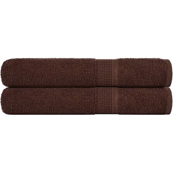 vidaXL Saunahåndklæder FROGN 2 stk. brun 80x200 cm 360 gsm