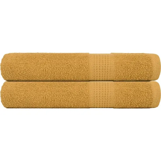 vidaXL Saunahåndklæder FROGN 2 stk. Guld 80x200 cm 360 gsm