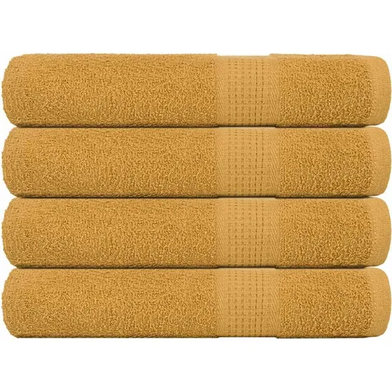 vidaXL Saunahåndklæder FROGN 4 stk. Guld 80x200 cm 360 gsm