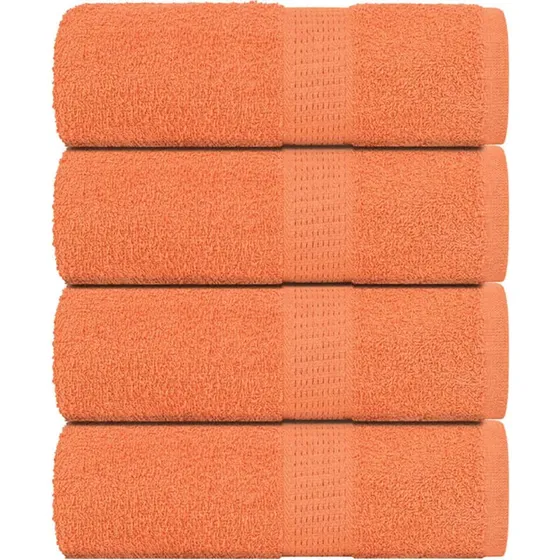 vidaXL FROGN 4 stk. orange vaskehåndklæder 30x30 cm 360 gsm