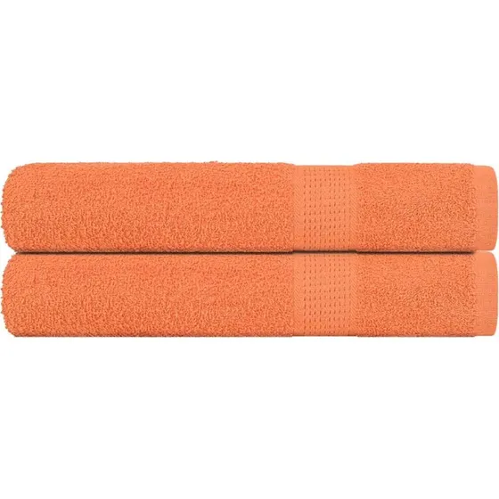 vidaXL Saunahåndklæder FROGN 2 stk. orange 80x200 cm 360 gsm