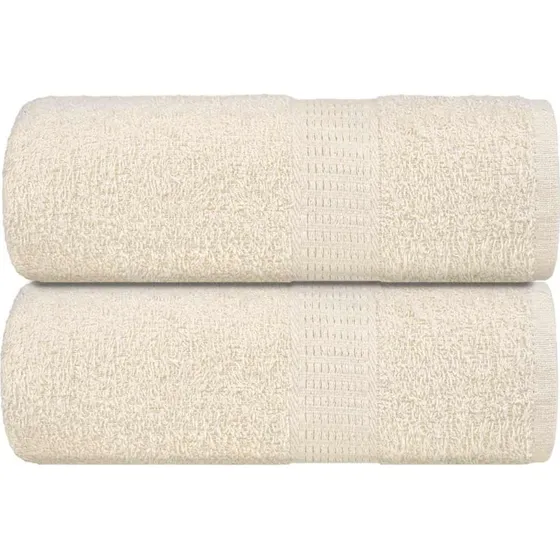 vidaXL FROGN vaskehåndklæder 2 stk. 30x30 cm cremefarvet 360 gsm
