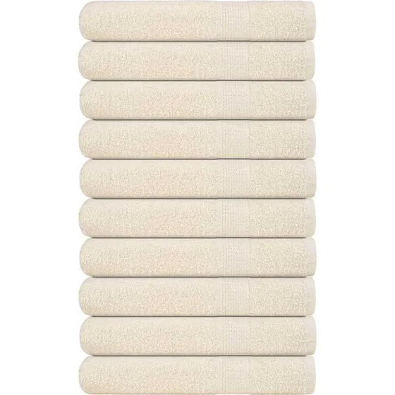 vidaXL Saunahåndklæder FROGN 10 stk. 80x200 cm 360 gsm cremefarvet