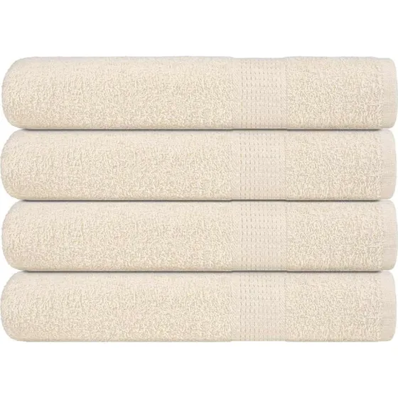 vidaXL FROGN saunahåndklæder 4 stk. cremefarvet 80x200 cm 360 gsm