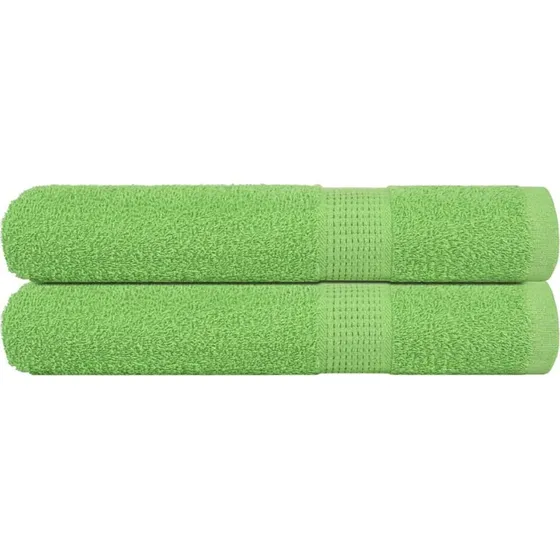 vidaXL Saunahåndklæder 2 stk. 80x200 cm Æblegrøn 360 gsm