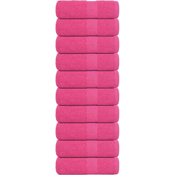 vidaXL FROGN lyserøde vaskehåndklæder 10 stk. 30x30 cm 360 gsm