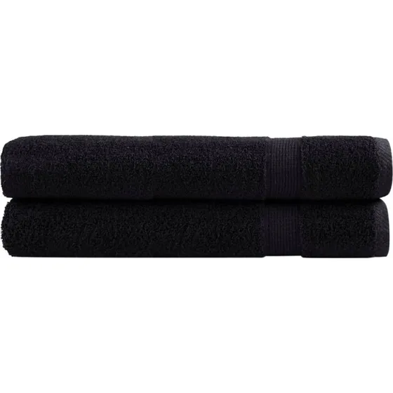 vidaXL Saunahåndklæder SOLUND 2 stk. 80x200 cm, 600 g/m², sort