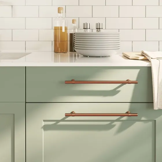 vidaXL 20 stk. skabshåndtag 224 mm rustfrit stål bronzefarvet
