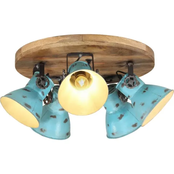vidaXL Loftlampe 25 W 35x35x25 cm rustik blå