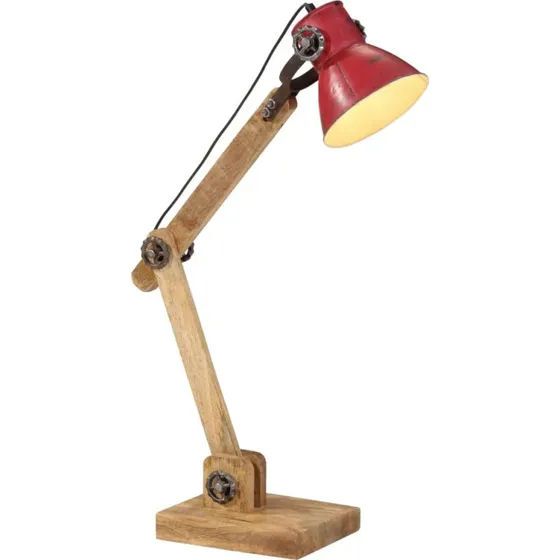 vidaXL Skrivebordslampe 25 W, rustik rød, 23x18x96 cm