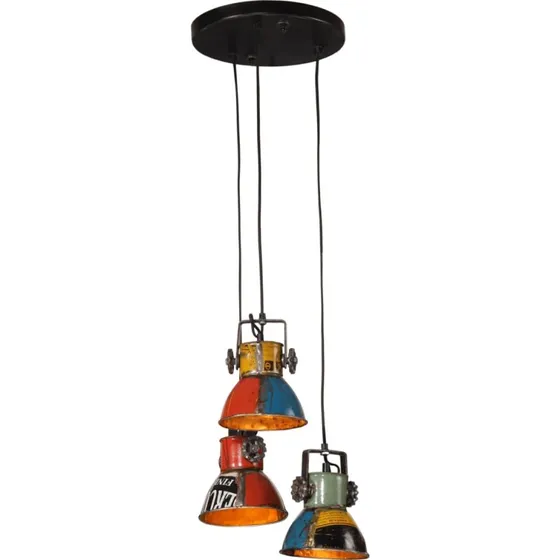 vidaXL Pendel 30x30x100 cm 25 W E27 flerfarvet