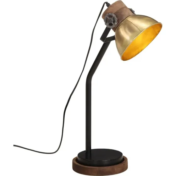 vidaXL Skrivebordslampe 18x18x60 cm E27 antik messing