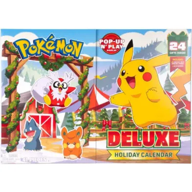 Pokémon Deluxe Adventskalender 2025 – 20 figurer & 4 tilbehør