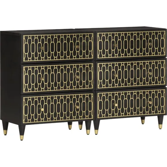 vidaXL 2 stk. kommoder 60x33x75 cm massivt mangotræ