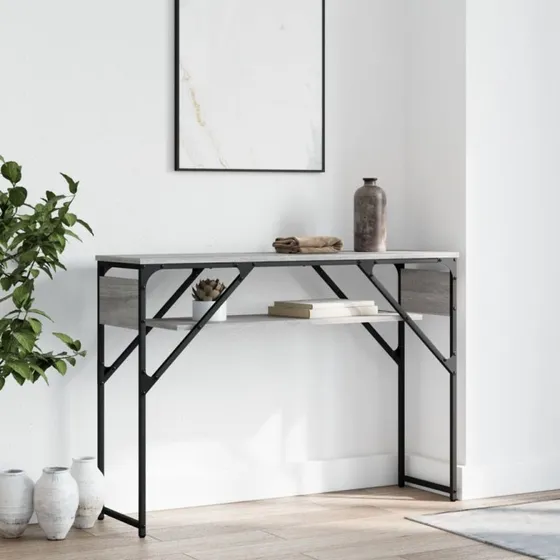 vidaXL Konsolbord 105x30x75 cm Grå Sonoma-Ege Konstrueret Træ