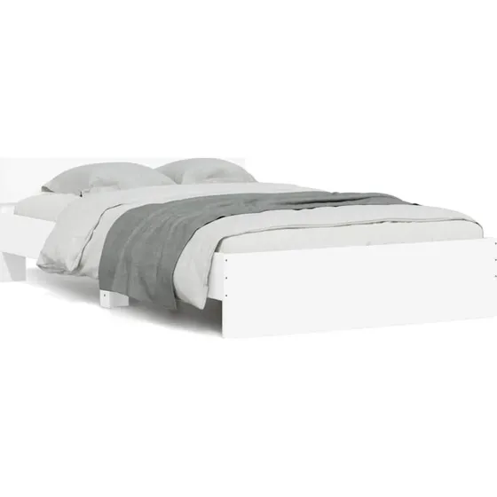vidaXL Sengeramme 140x190 cm Sonoma-eg med LED-lys