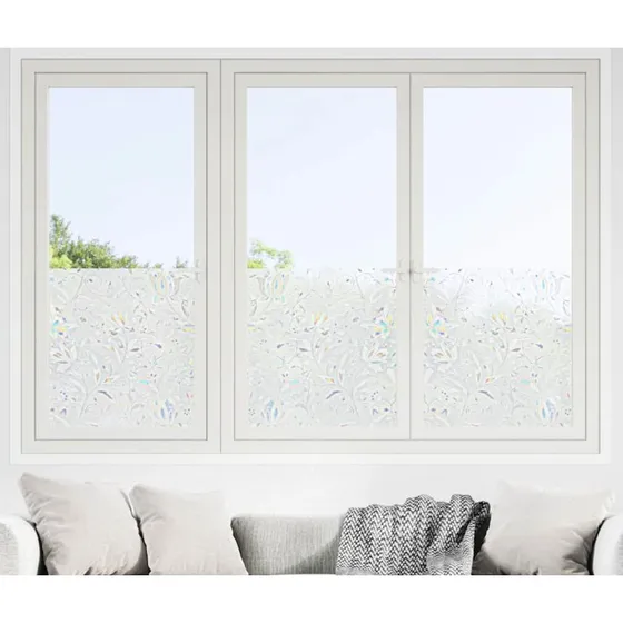 vidaXL Vinduesfolier 4 stk. Blomstermønster Matteret PVC