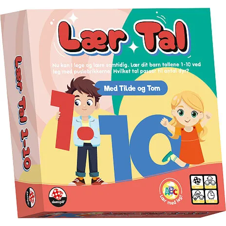 Danspil Lær tal 1-10 - Hukommelsesspil (ca. 15 min)
