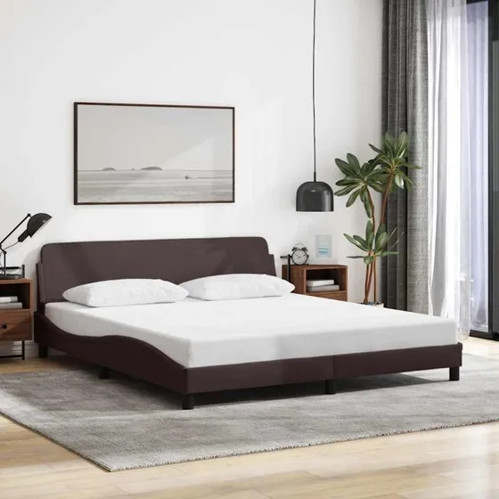 vidaXL Dover Sengeramme 180x200 cm mørkebrun