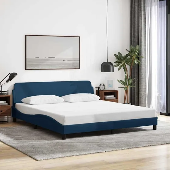 vidaXL Dover Blå Sengeramme 180x200 cm Stof