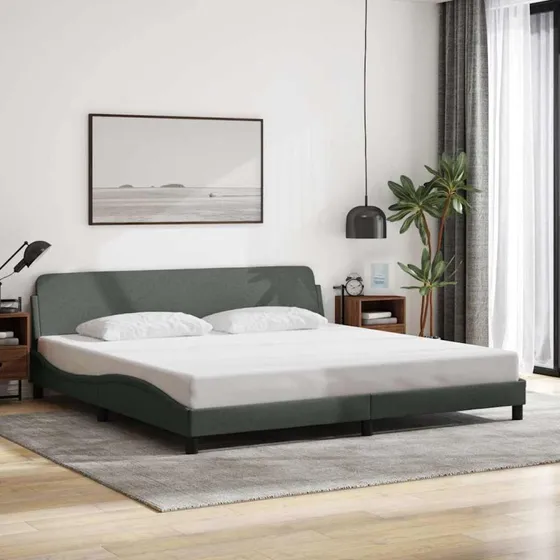 vidaXL Dover 200x200 cm sengeramme mørkegrå