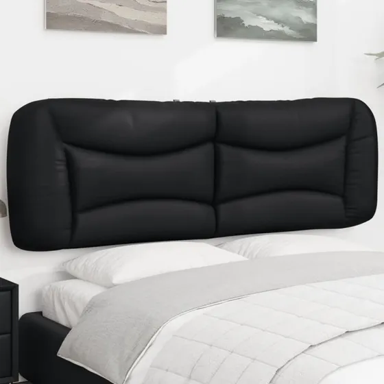 vidaXL Gavlpude Hvar 152 cm Kunstlæder Sort
