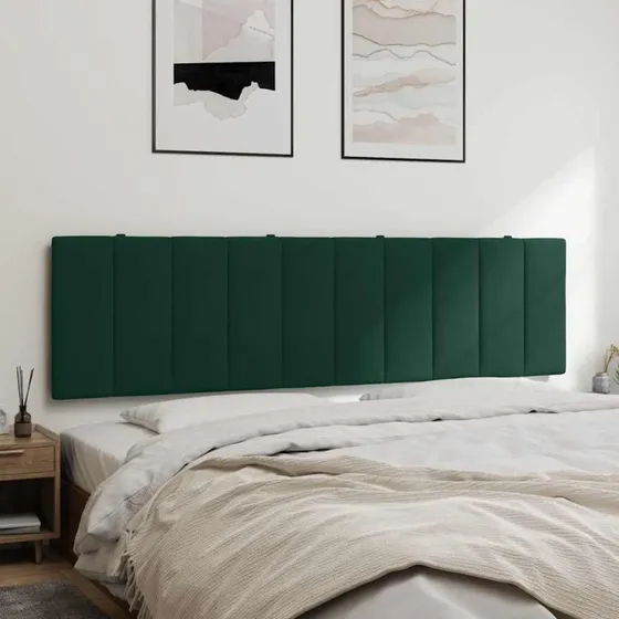 vidaXL Hanko 180 cm Gavlpude Mørkegrøn Velour