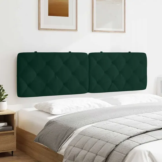 vidaXL Gavlpude 180 cm mørkegrøn velour