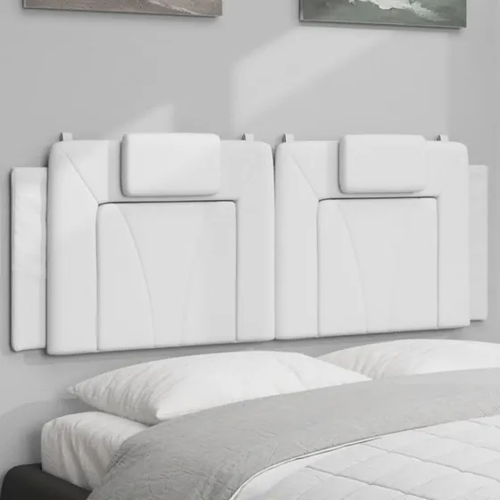 vidaXL Gavlpude Viana 152 cm hvid kunstlæder