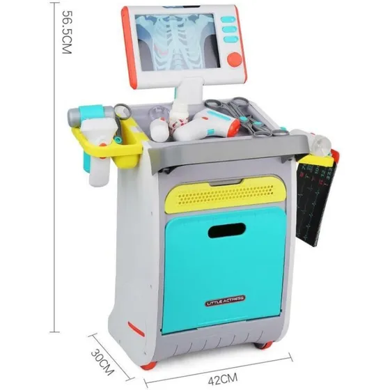 LilTot Mobil lægevogn med interaktivt tilbehør, lys og lyd
