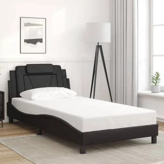 vidaXL Viana sengeramme 100x203 cm sort kunstlæder