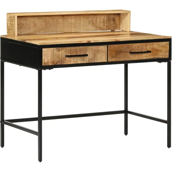 vidaXL Konsolbord Brun 100 x 55 x 89,5 cm Massiv Mango Træ og Metal