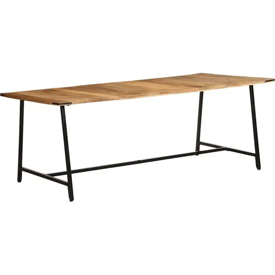 vidaXL Spisebord 200x100x75 cm i Massivt Mangotræ med Jernstel