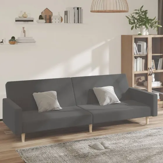 vidaXL 2-personers sovesofa stof lysegrå