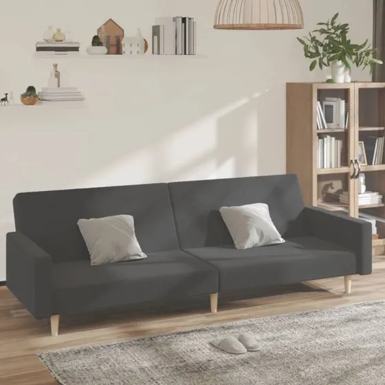 vidaXL 2-personers sovesofa mørkegrå