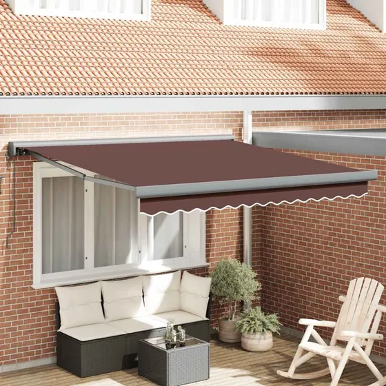 vidaXL Automatisk Markise 300x250 cm Brun