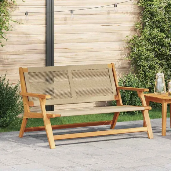 vidaXL Havemøbler Beige 122 x 78 x 73 cm, Massivt Akacietræ
